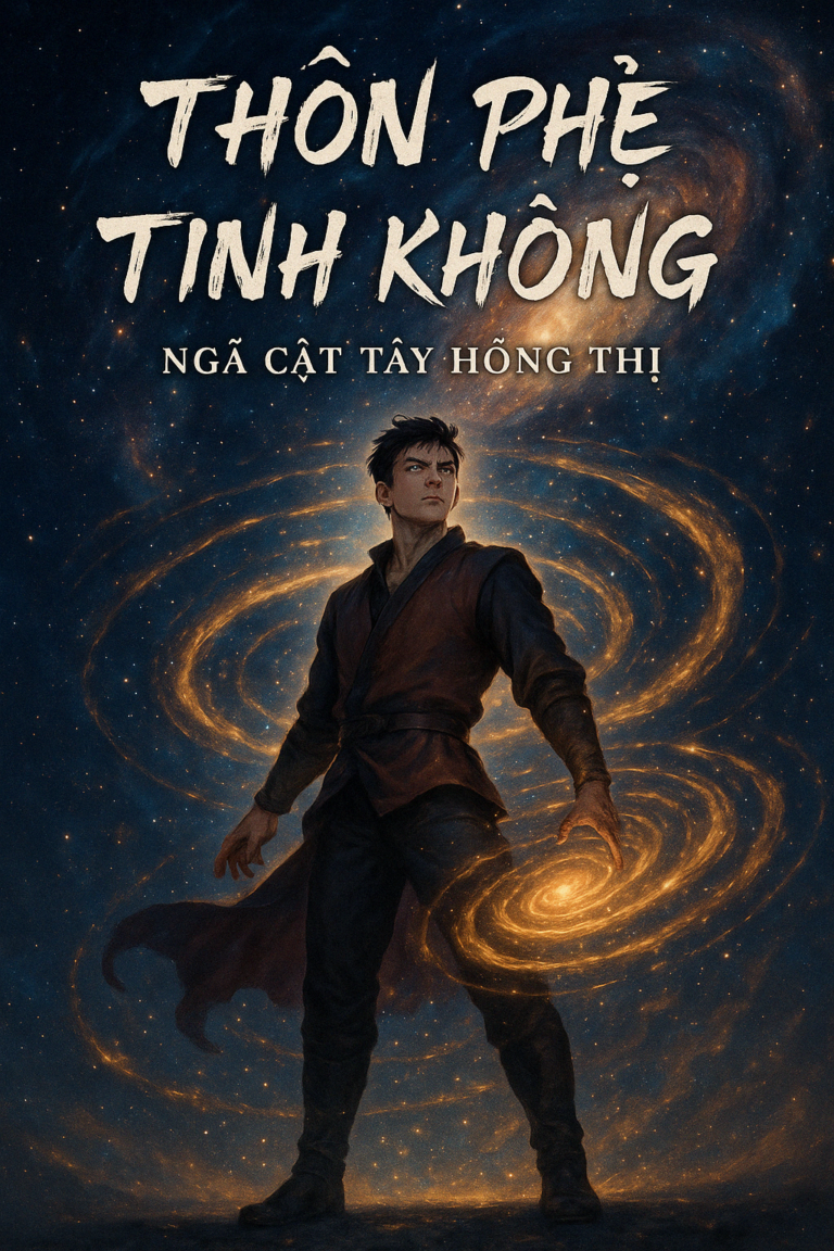 Ảnh bìa truyện Thôn Phệ Tinh Không – tiên hiệp vũ trụ, nhân vật chính La Phong đứng giữa tinh không