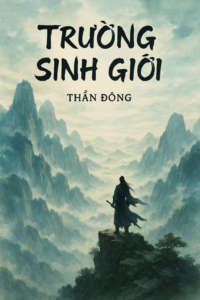 Ảnh bìa truyện Trường Sinh Giới – một tu sĩ đứng trên đỉnh núi cao giữa biển mây, phong cách tiên hiệp huyền huyễn.